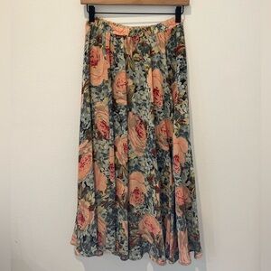 Vintage‎ y2k Coldwater Creek reversible floral midi maxi skirt size S small